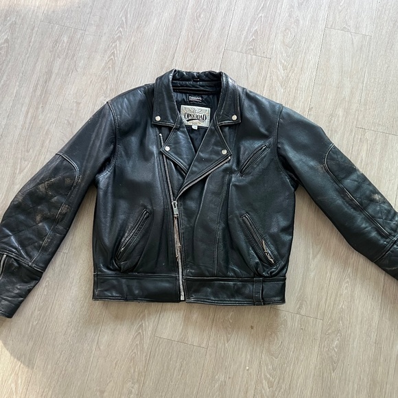 Open Road Brands Jackets & Coats Vintage Leather Motorcycle Jacket